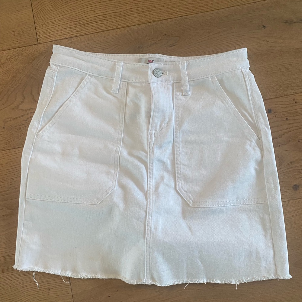 Vineyard Vines White Denim Skirt
